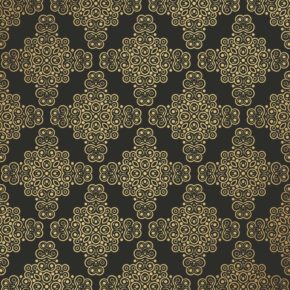 Luxury golden mandala seamless pattern template vector