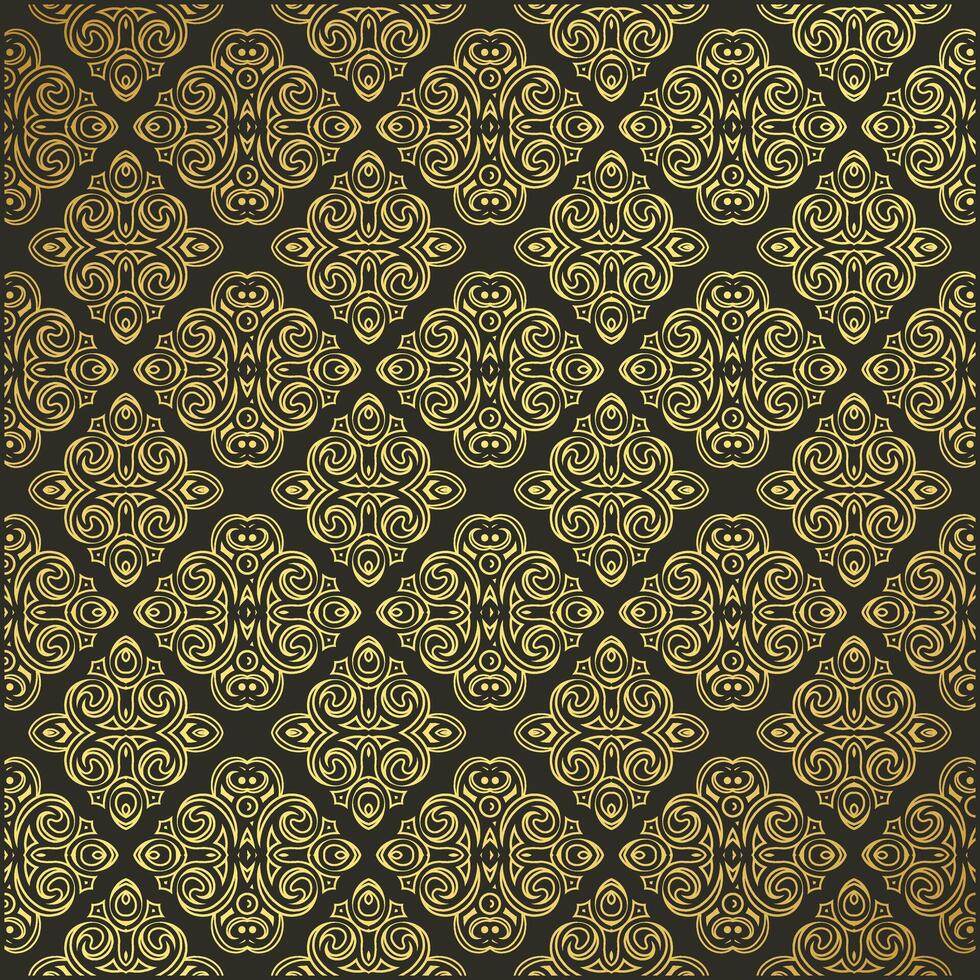Luxury gold art line pattern design. vector