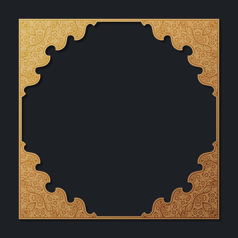Elegant gold classic decorative frame design background. vector