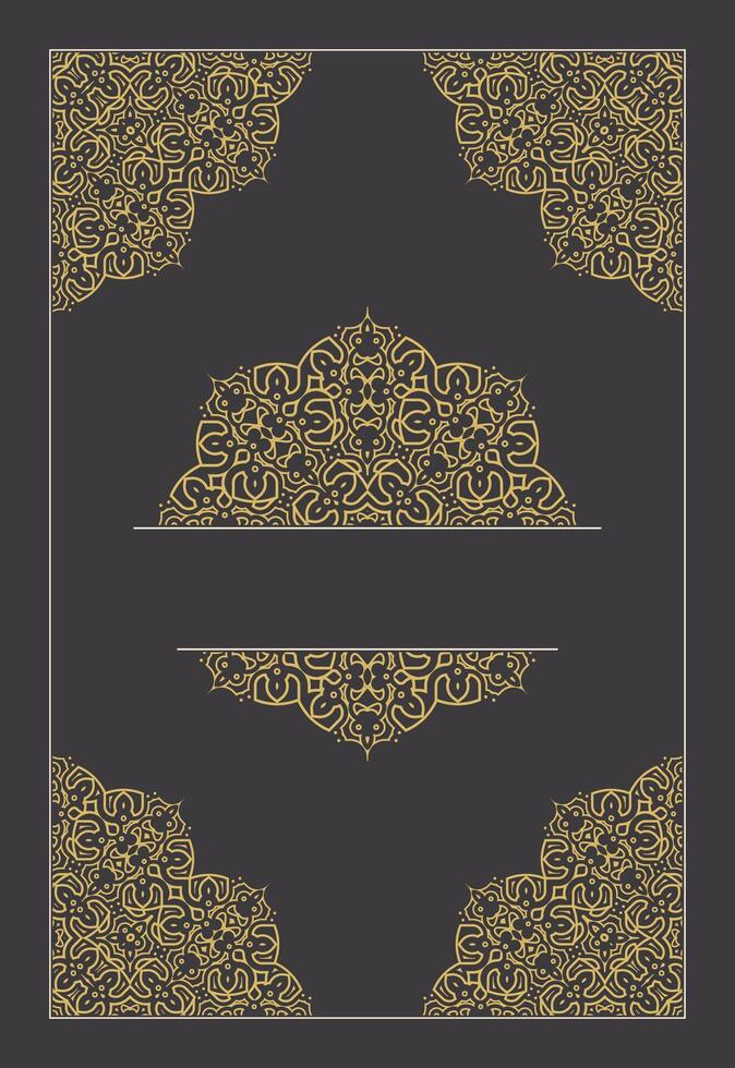 classic ornament greeting card template. vector