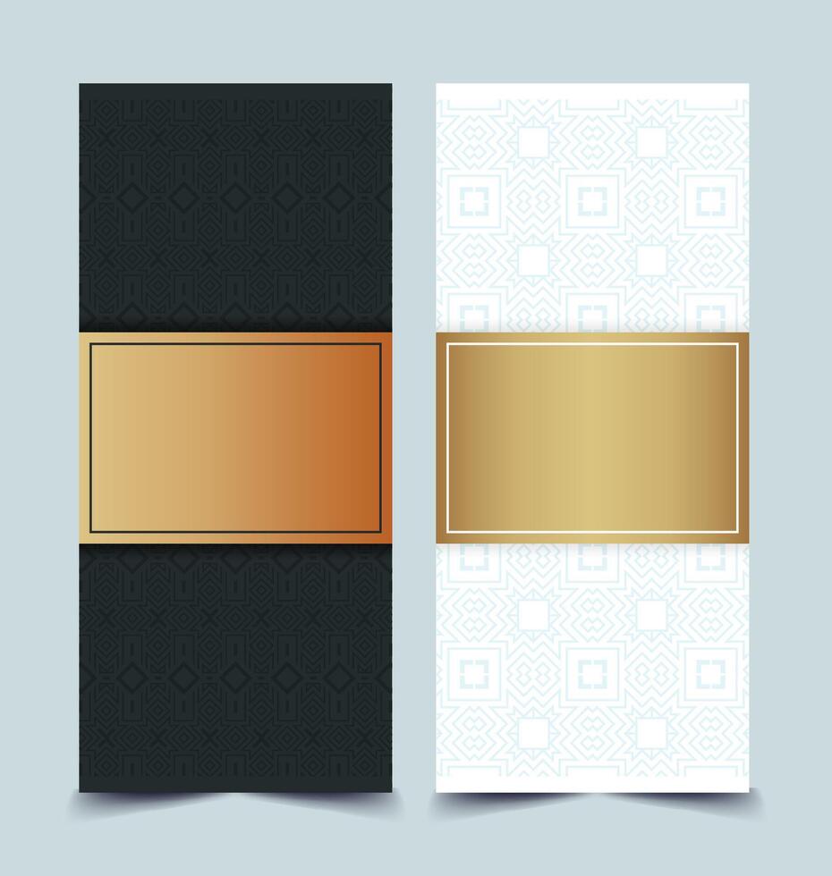 Luxury classic greeting card with border motif vector