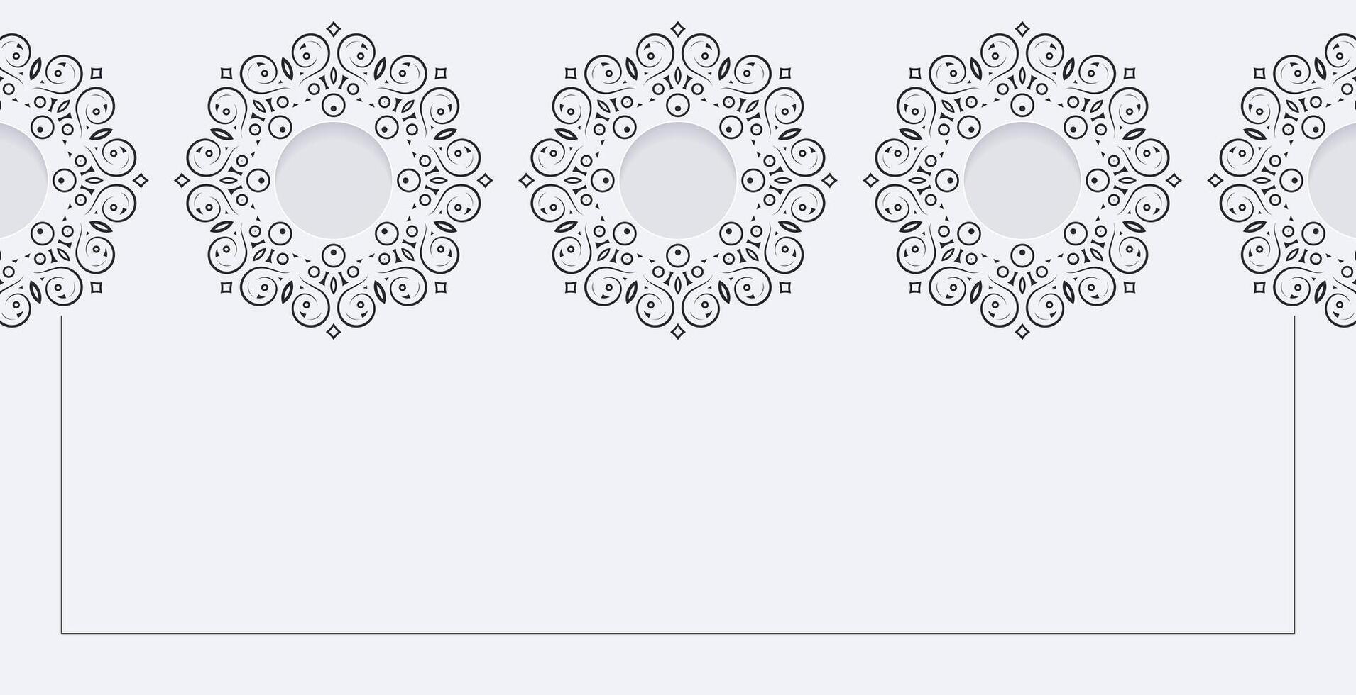 Dark And white border pattern background. vector
