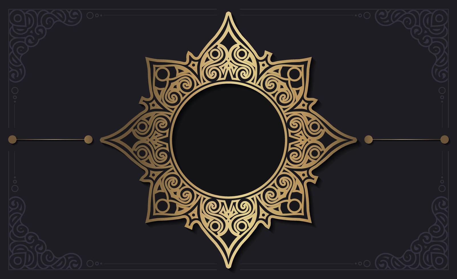 Luxury golden border pattern background vector