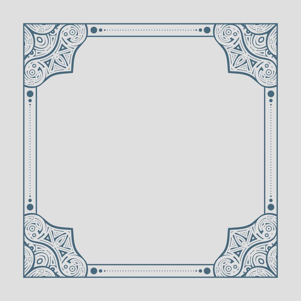 flat vintage decorative frame design background vector