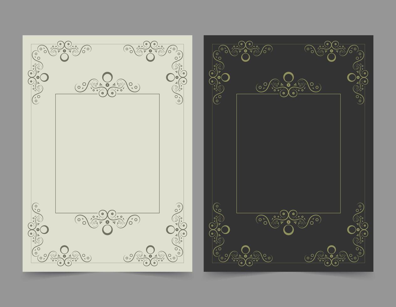 classic ornament greeting card design template vector