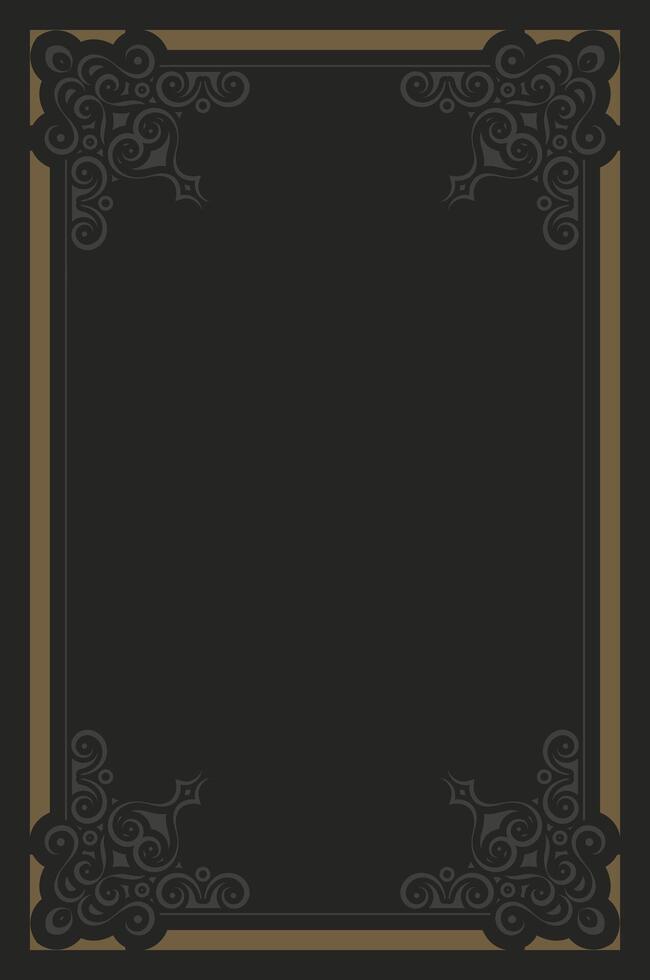flat vintage Calligraphic square ornament frame lines vector