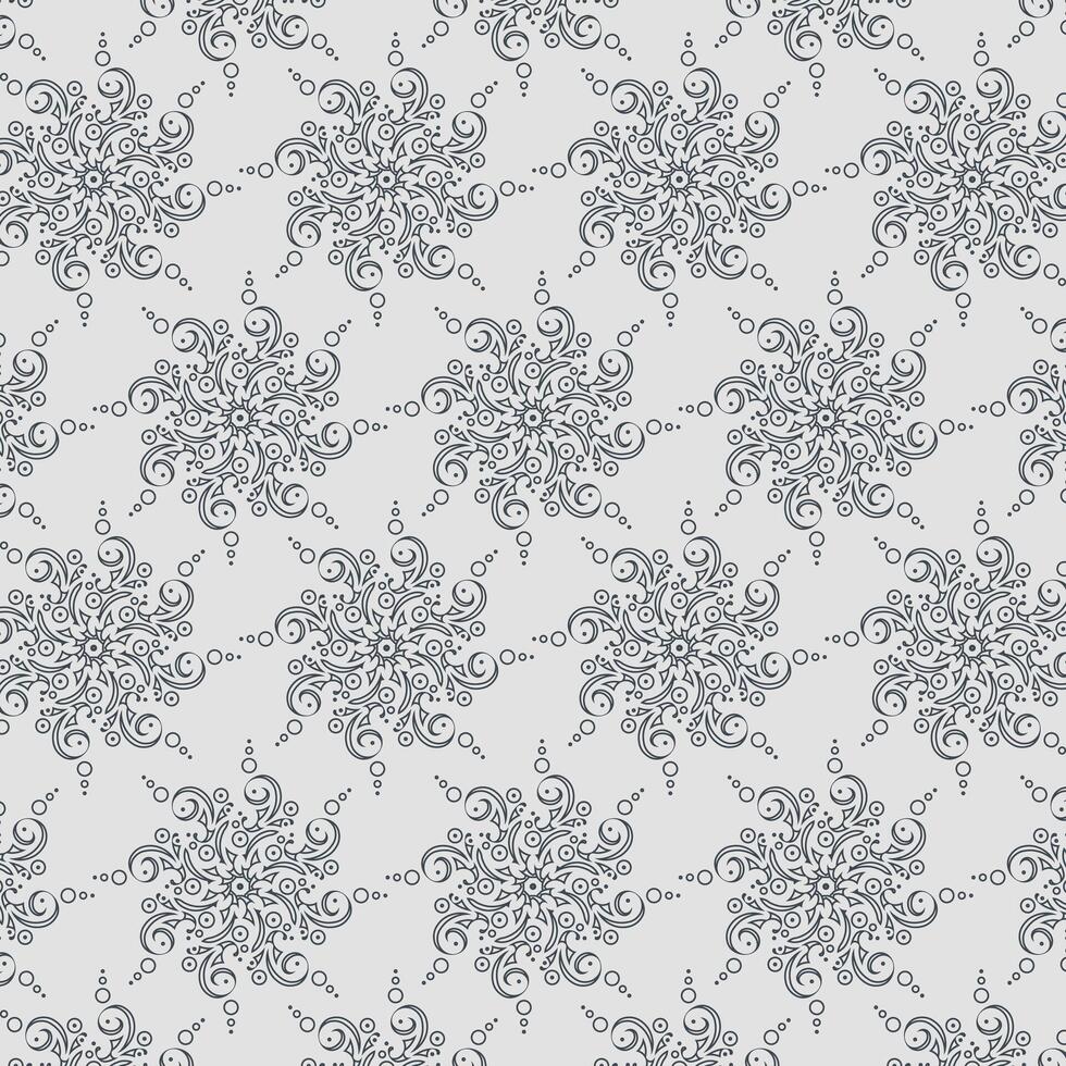 Flat mandala seamless pattern. vector