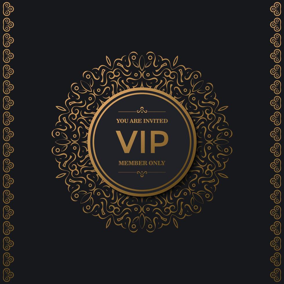 Luxury golden VIP ornament background vector