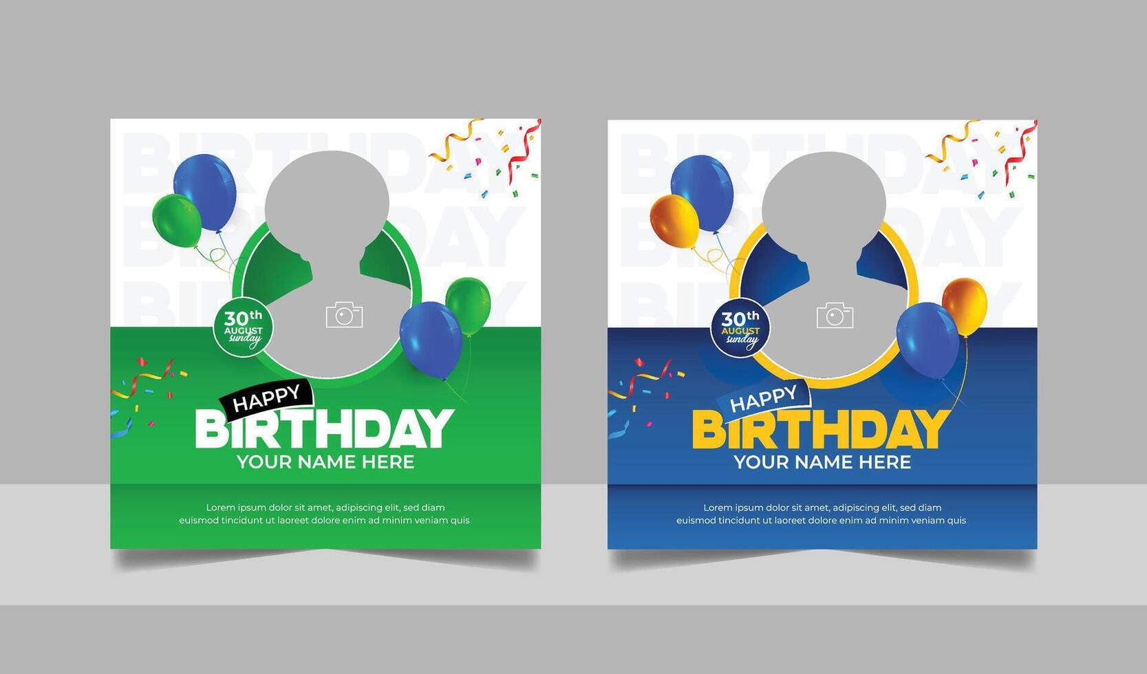 Birthday wishes template vector