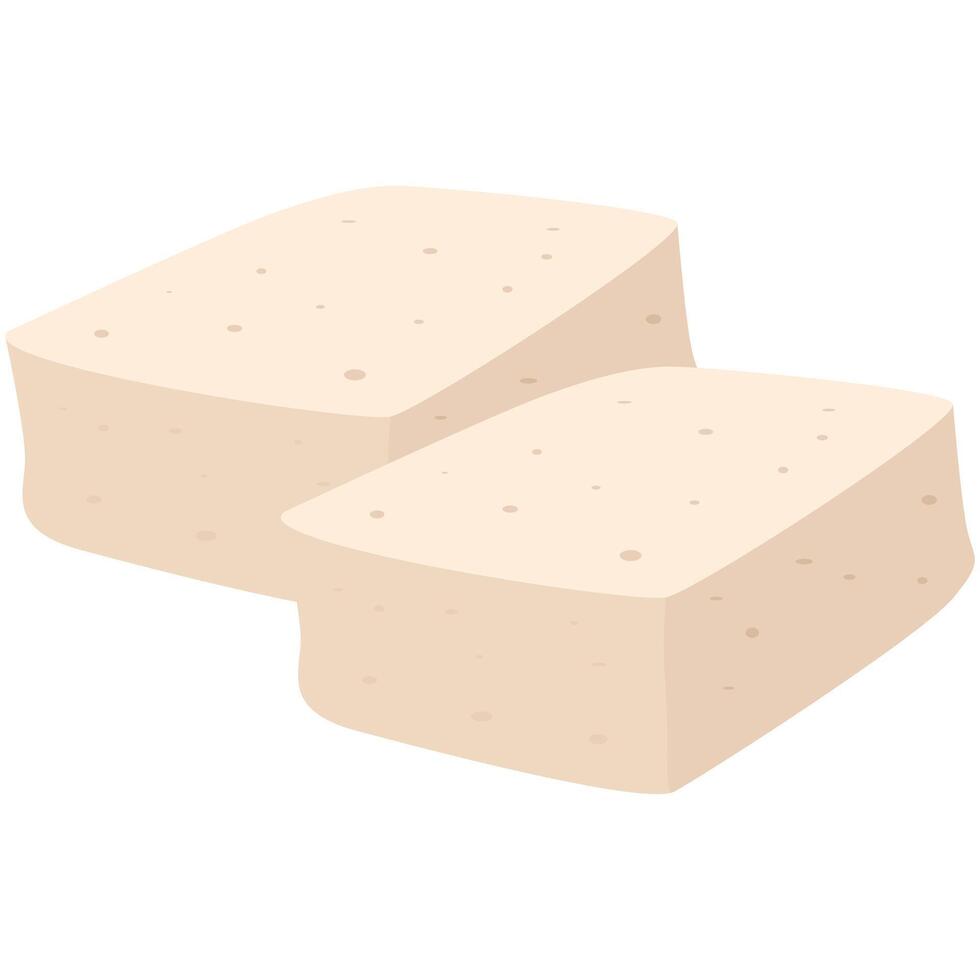 Illustration of Tofu Blocks vector