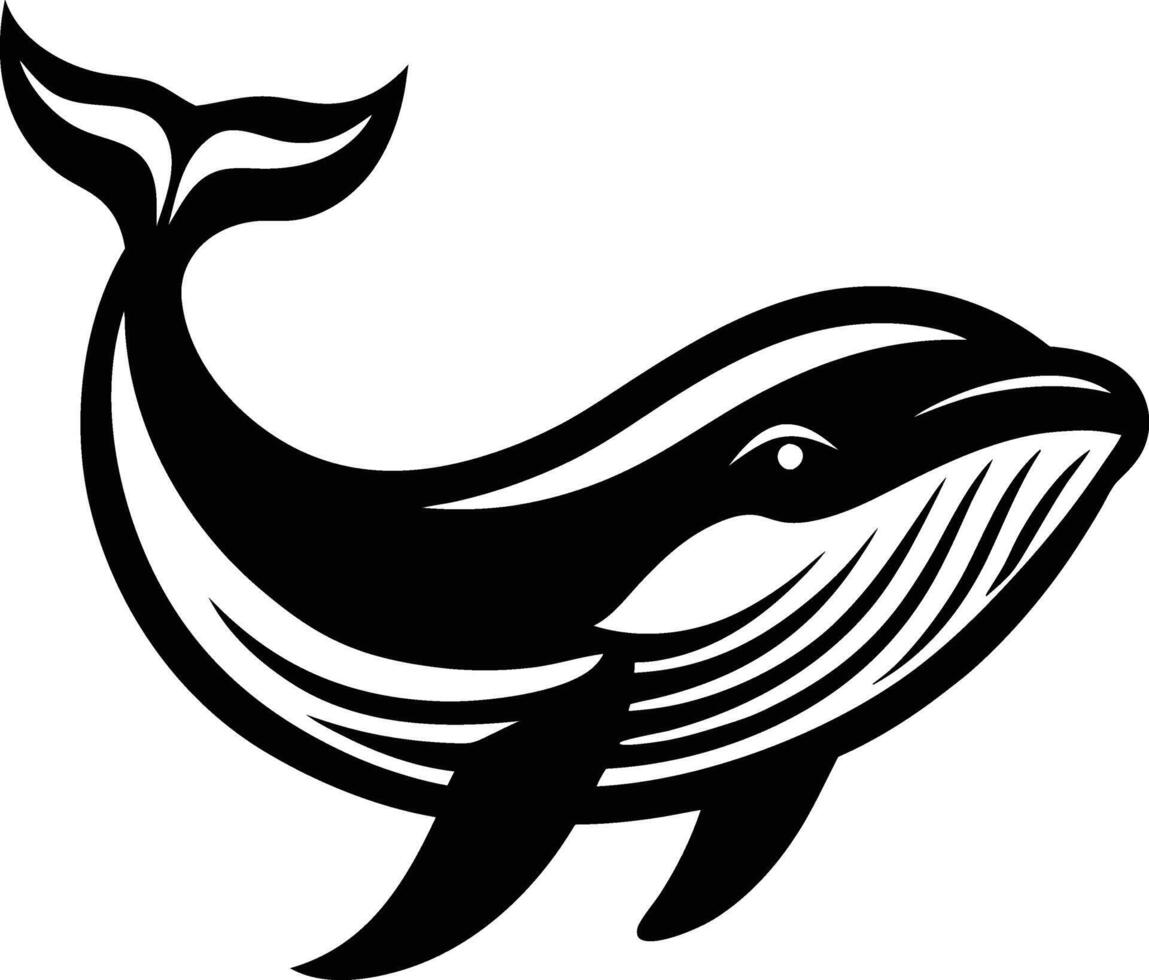 Deep Sea Whale Silhouette Available on EPS File vector