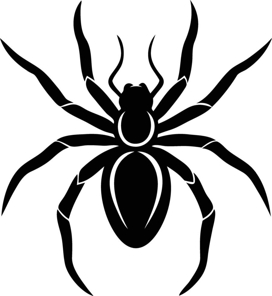 Venomous Spider Silhouette Available on EPS File vector