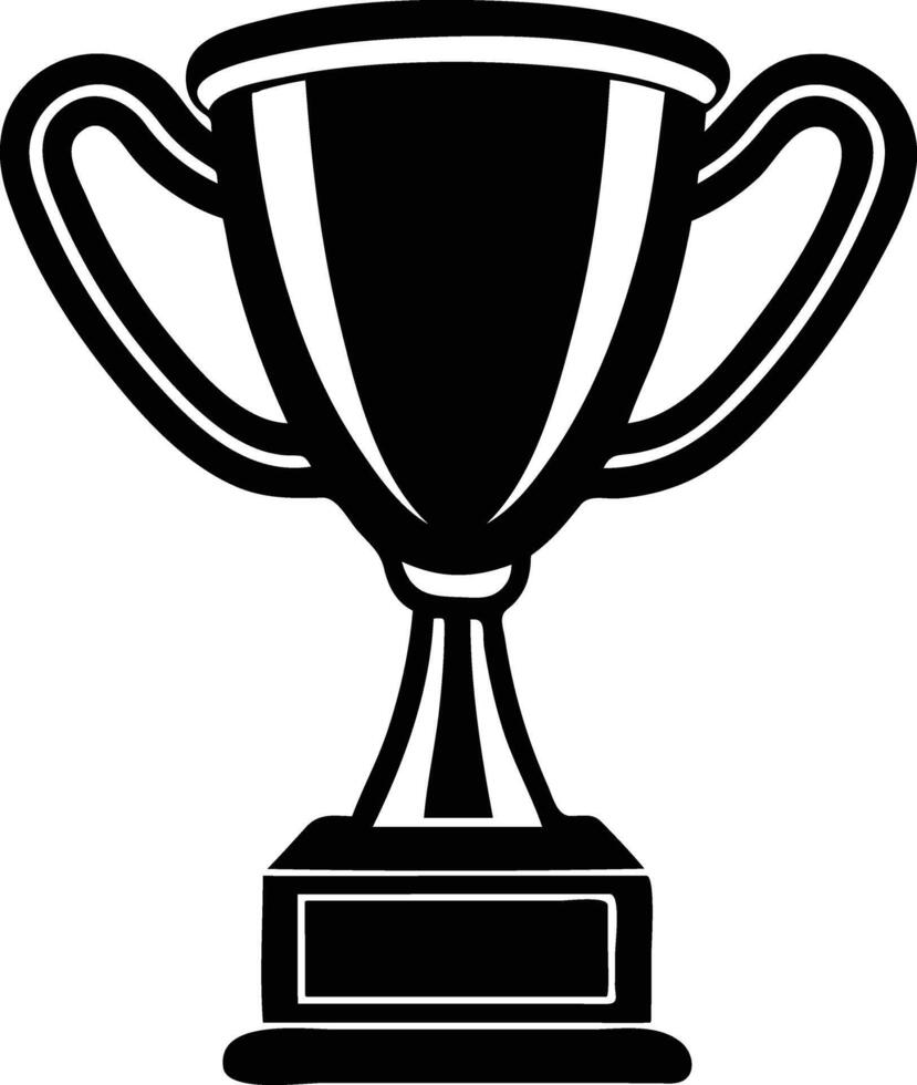 Legendary Victory Trophy Silhouette Available on EPS File vector