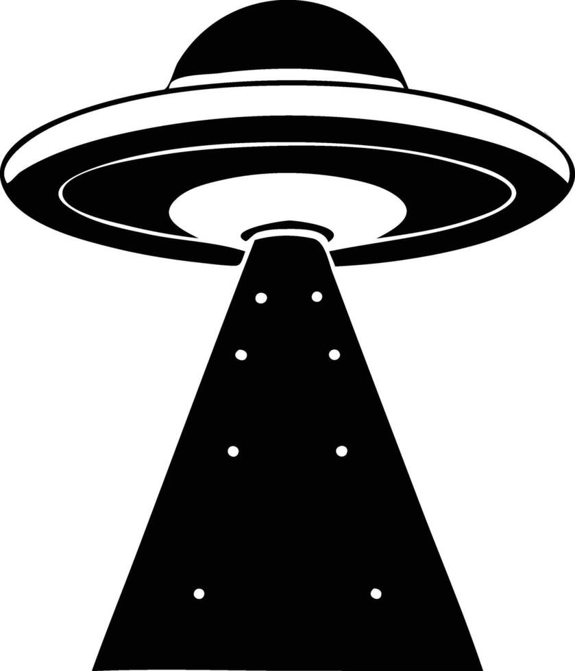 Enigmatic UFO Silhouette Available on EPS File vector