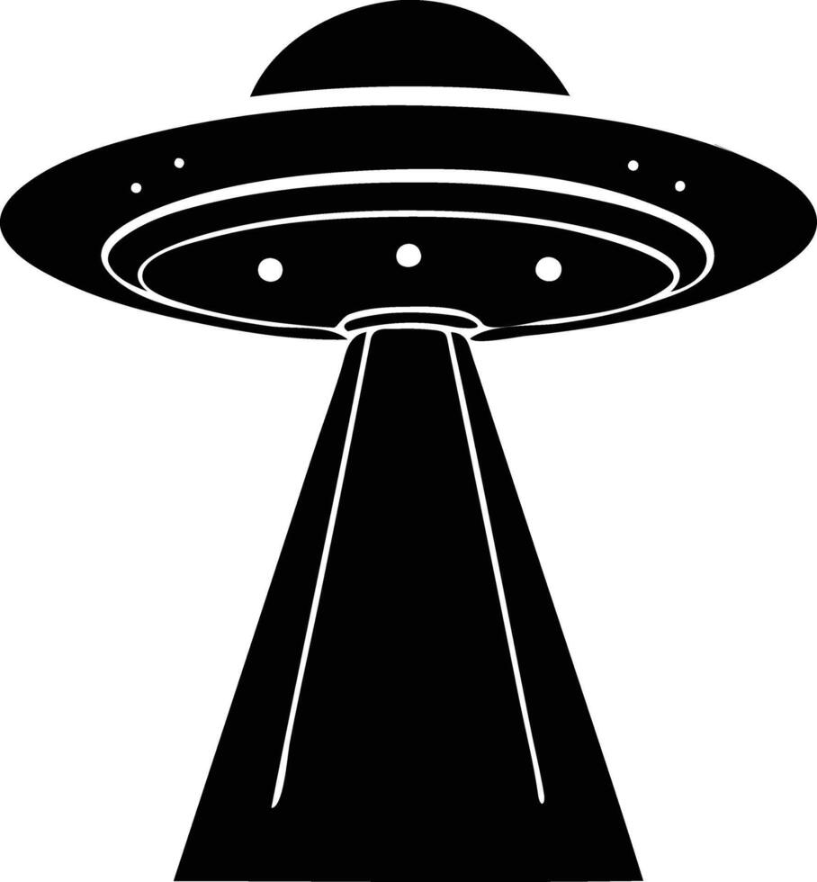 Advanced UFO Silhouette Available on EPS File vector
