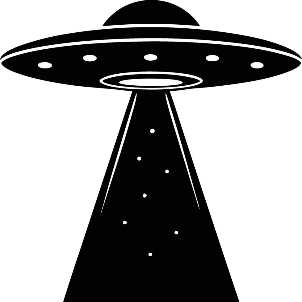 Cosmic UFO Silhouette Available on EPS File vector