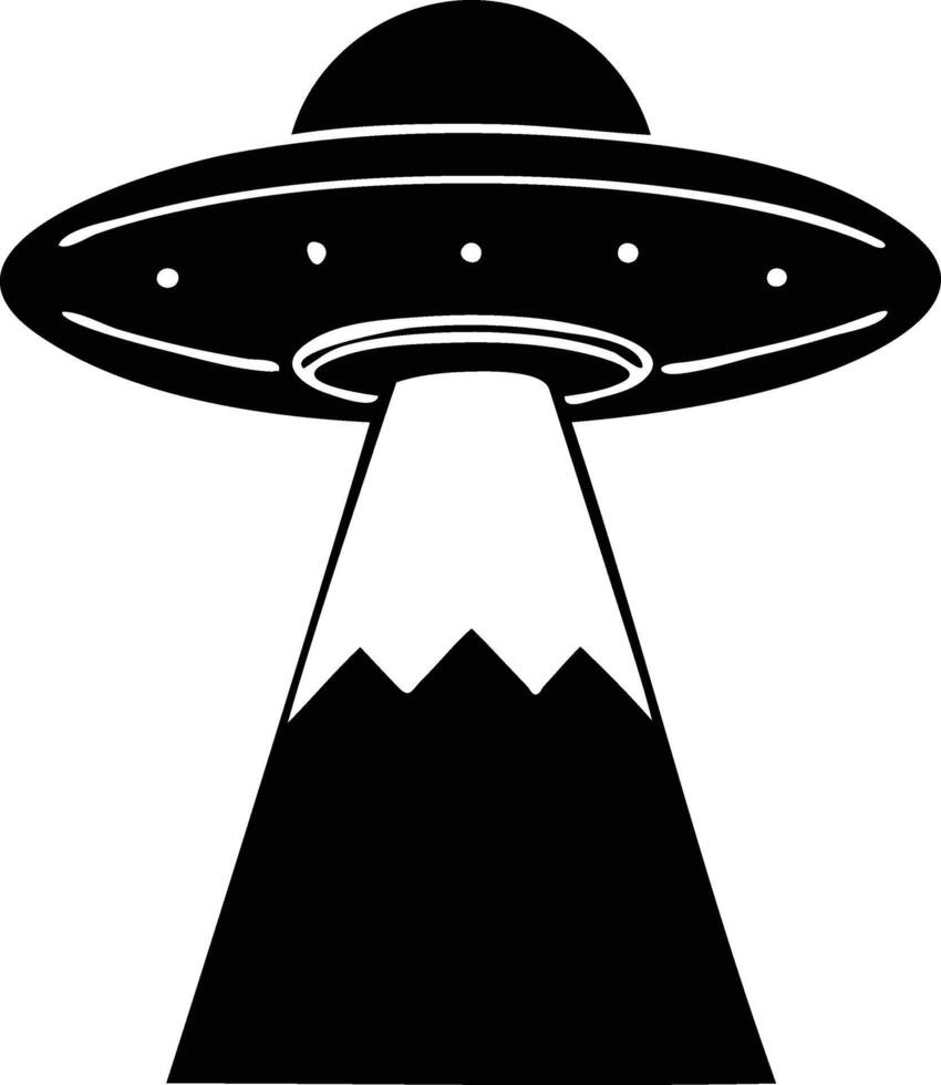 Massive UFO Silhouette Available on EPS File vector
