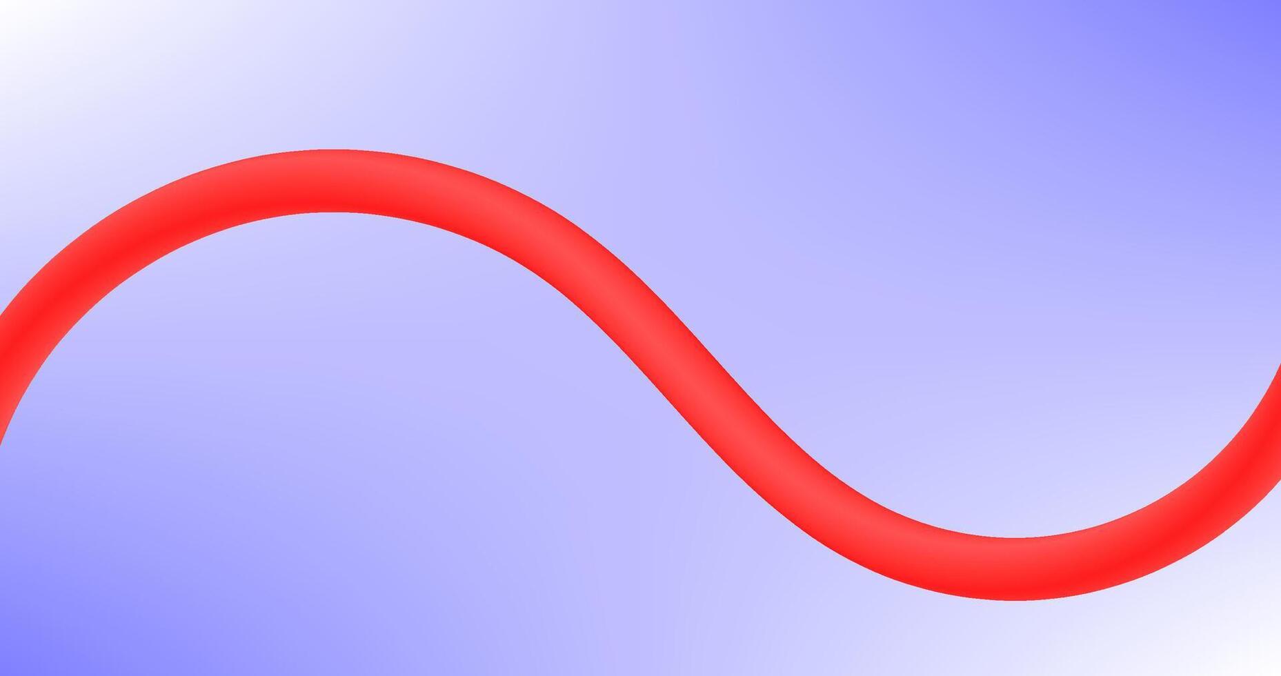 abstract red wavy line on a blue background illustration vector