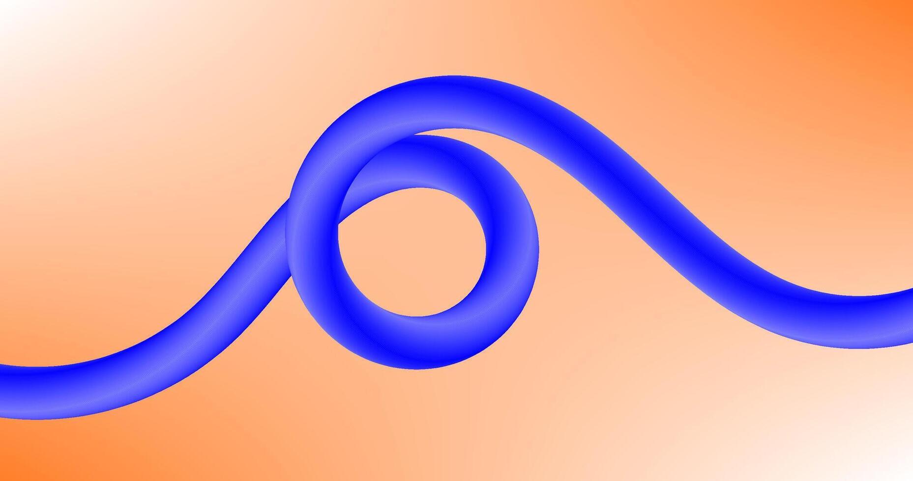 abstract background with blue waves on orange background illustration vector