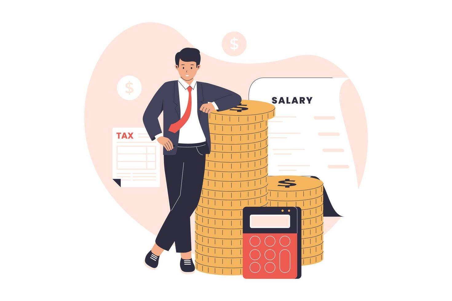 Net salary illustration vector