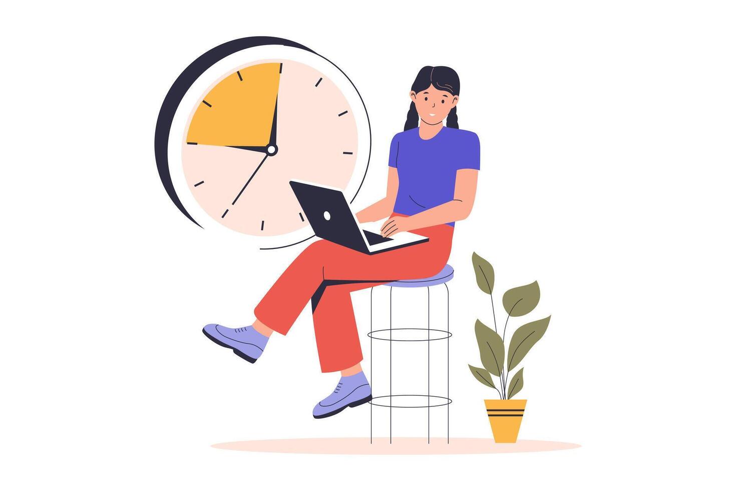 Part time job illustration vector