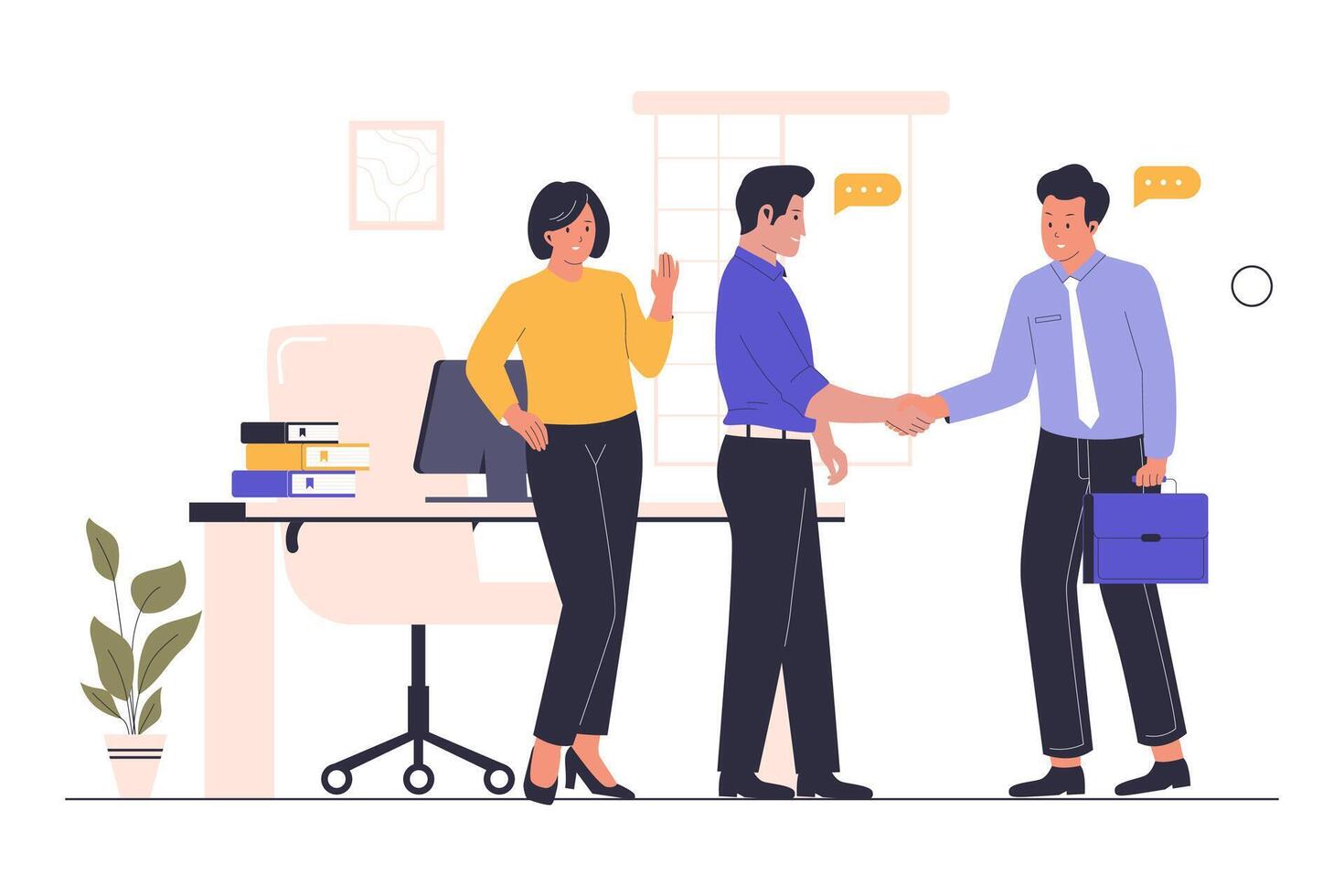 Onboarding new employee illustration vector