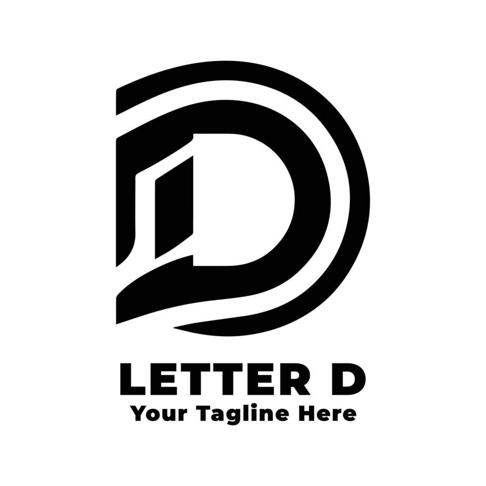 Logo Simple Letter D Illustration Design vector