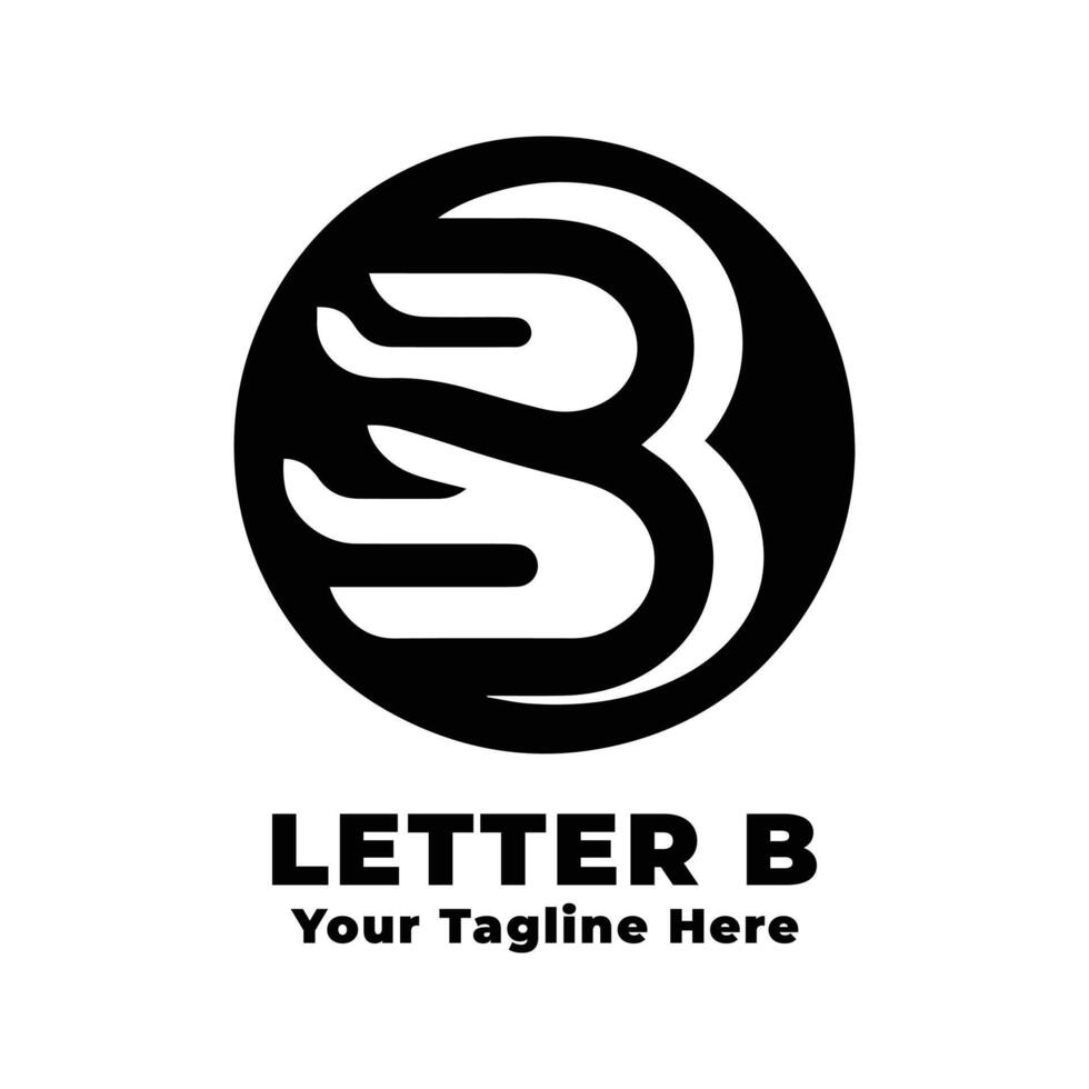 Letter B Logo Simple Illustration Design vector