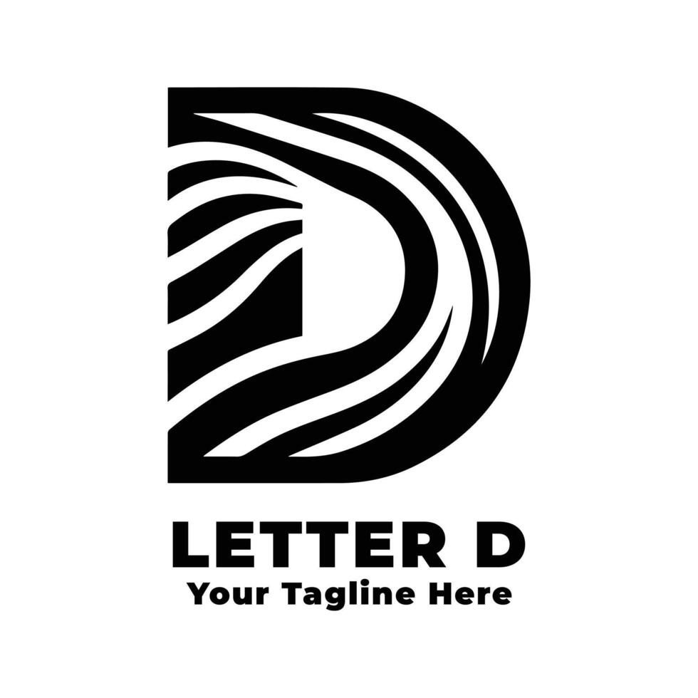 Simple Letter D Logo Illustration Design vector