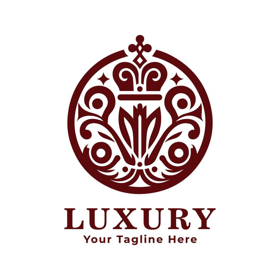 Logo Simple Luxury Design With Flat Background vector