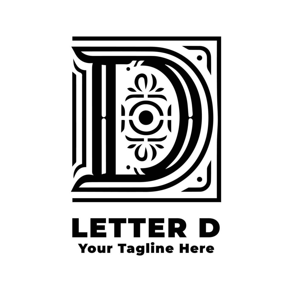 Simple Letter D Logo Design vector