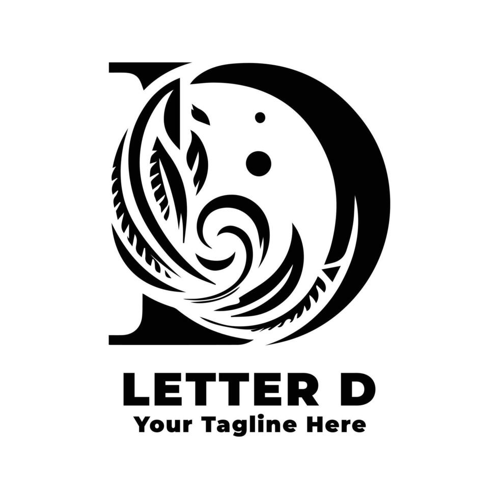 Letter D Simple Logo Illustration Design vector