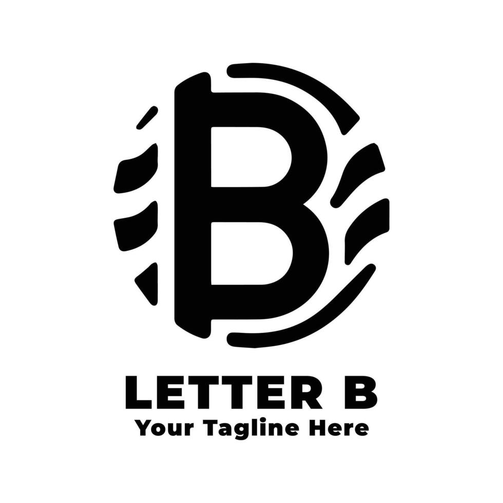 Logo Simple Letter B Design With Flat Background vector