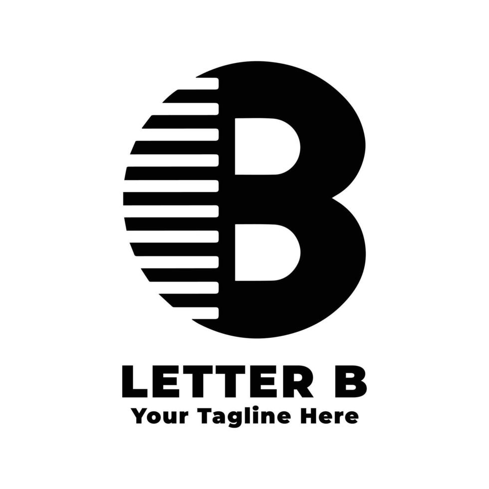 Logo Simple Letter B Illustration vector
