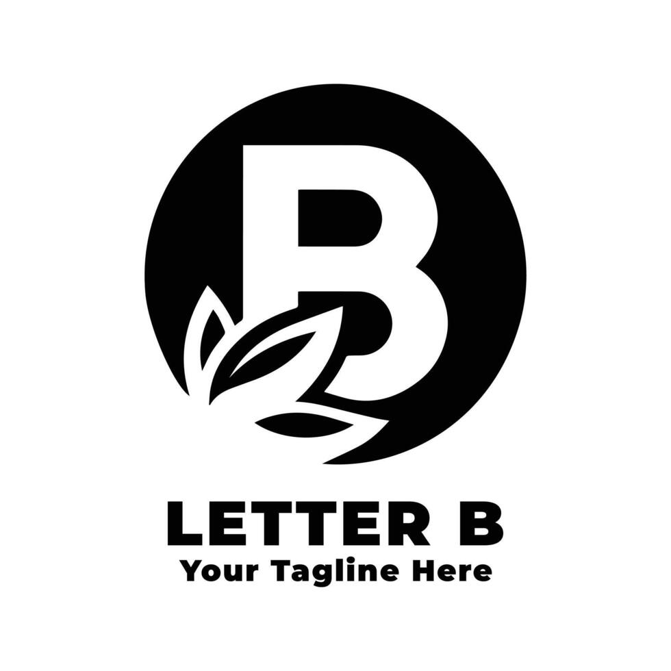 Logo Letter B Simple Illustration Black And White vector