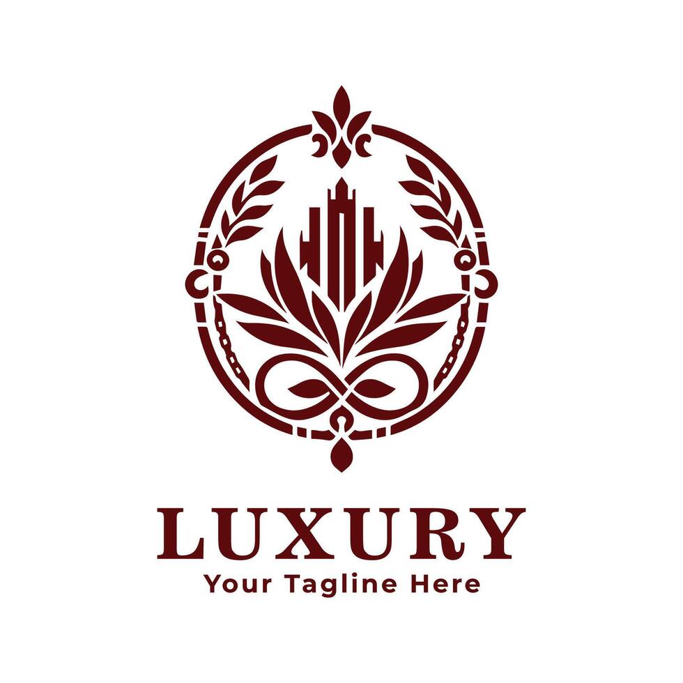 Luxury Logo Simple Design With Flat Background vector
