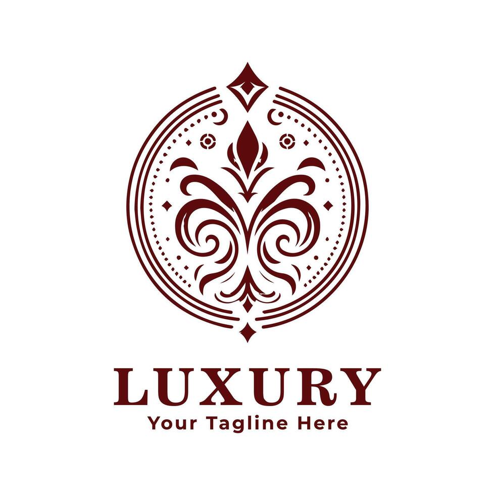 Logo Simple Luxury Illustration With Flat Background vector