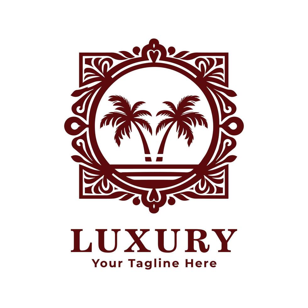 Logo Simple Luxury Design Silhouette vector