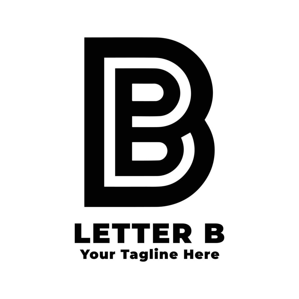 Simple Letter B Logo Design vector