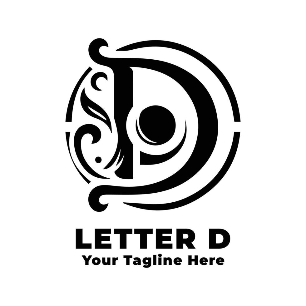 Simple Letter D Logo Illustration vector