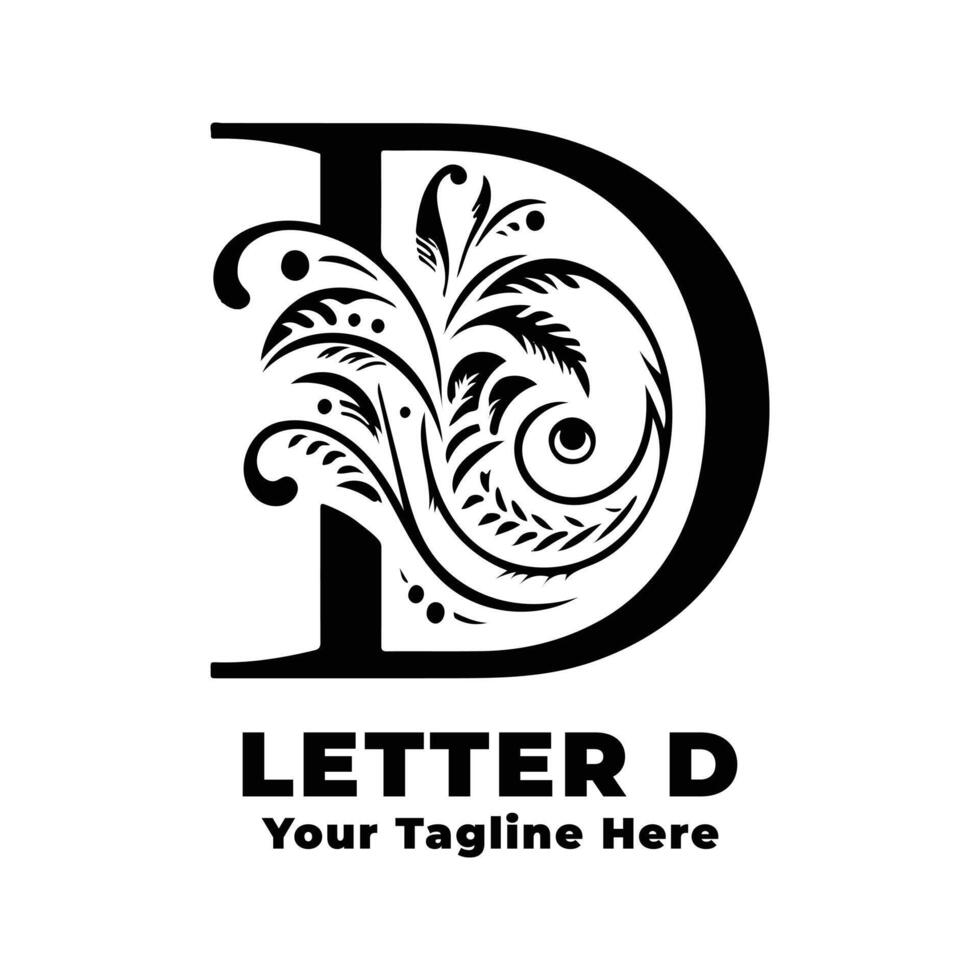 Logo Letter D Simple Design vector