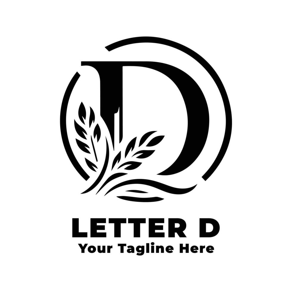 Simple Letter D Logo Design Illustration vector