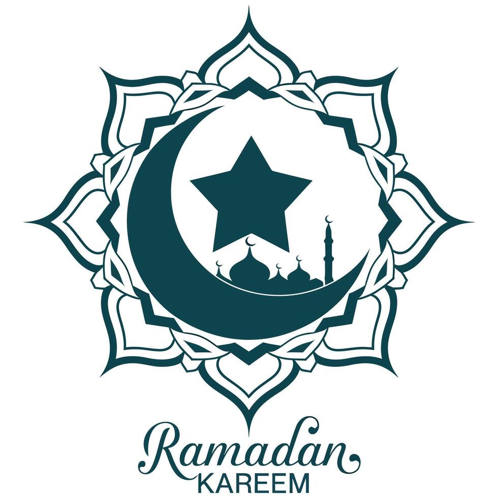 Ramadan kareem greeting card vector