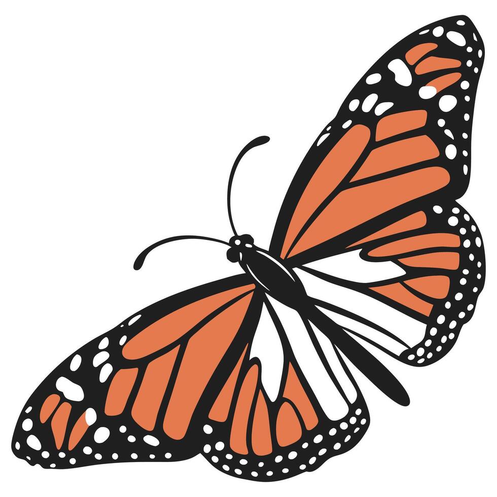 Monarch butterfly clip art vector
