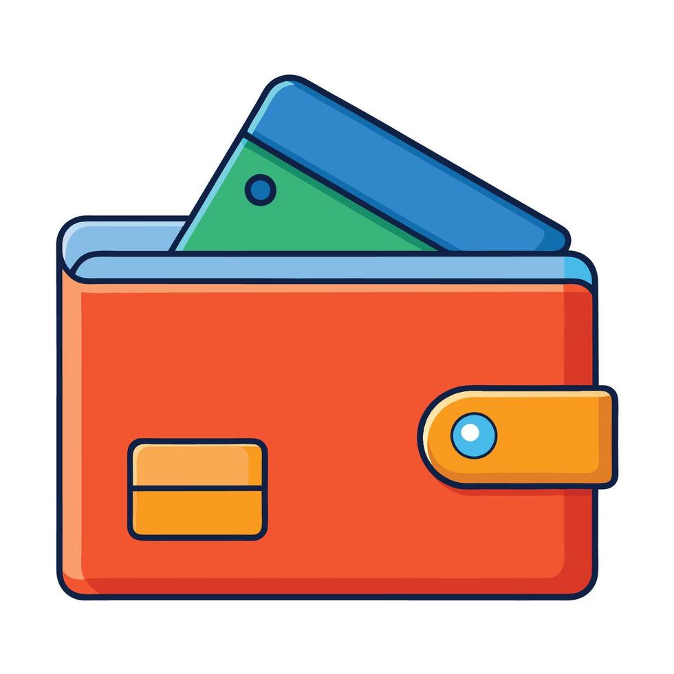 Wallet Icon Illustrator or money bag icon vector