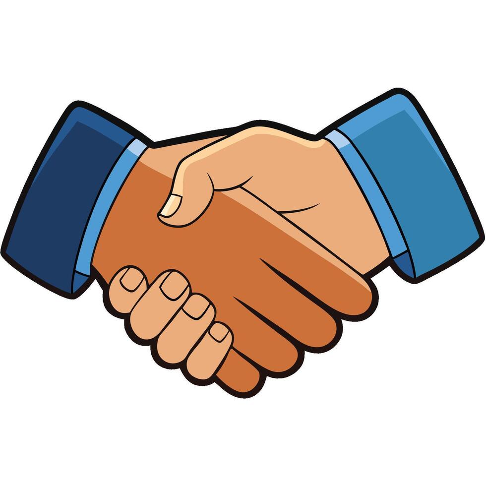 Shaking hands business icon vector