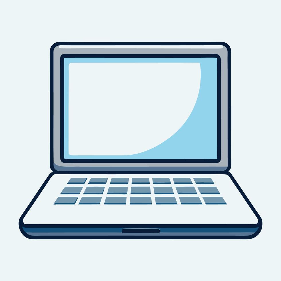 blank sreen laptop icon vector