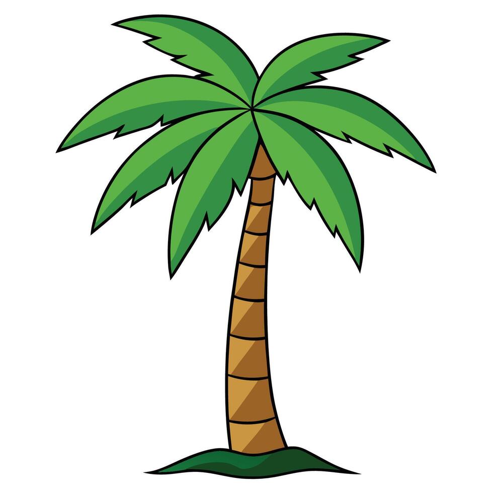 Palm tree or coconut tree icon vector