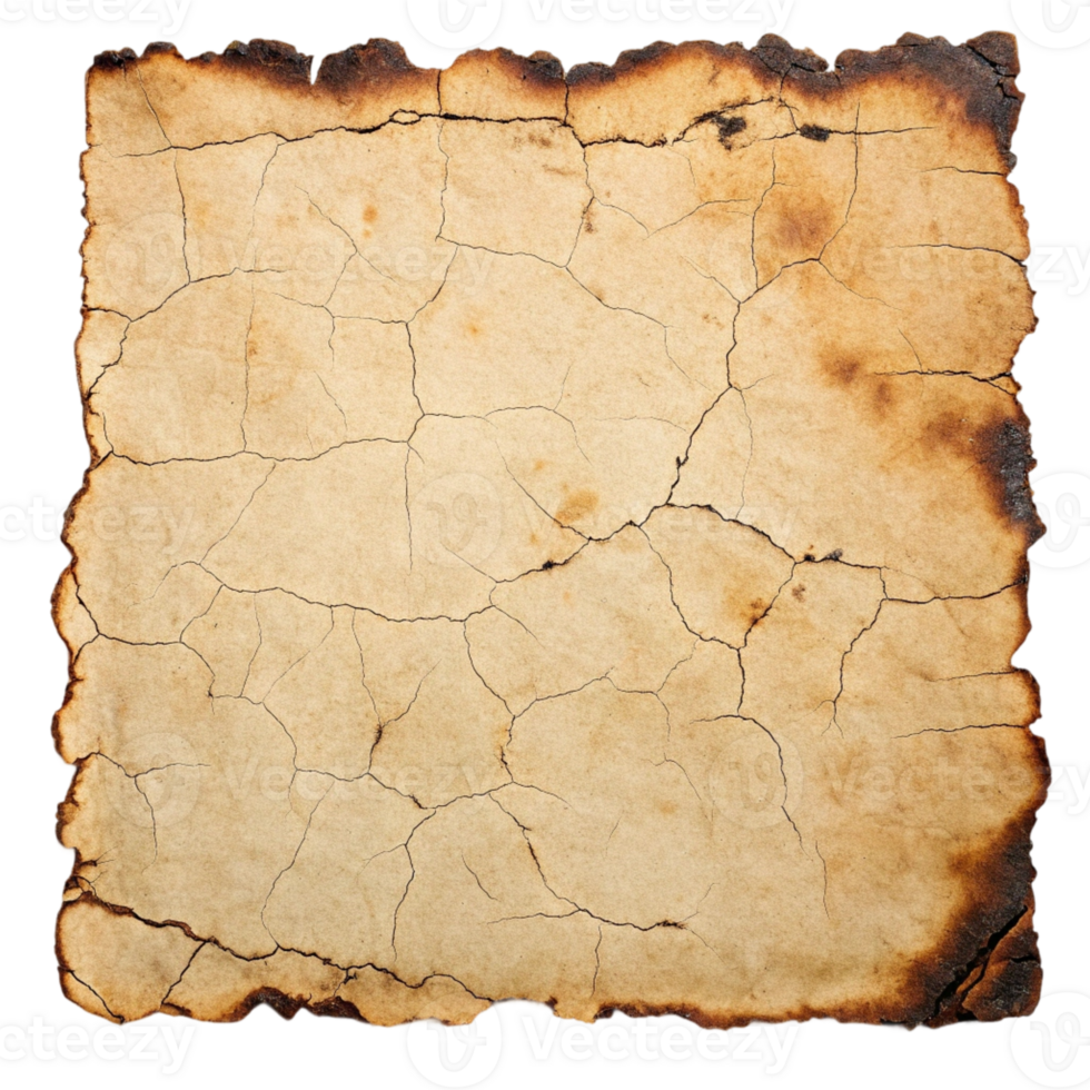 an old parchment paper with cracks on it png