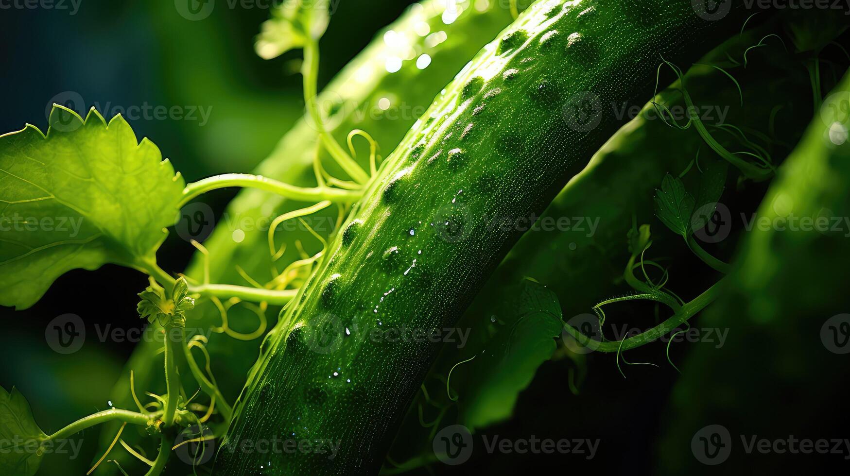 vine macro cucumber background photo